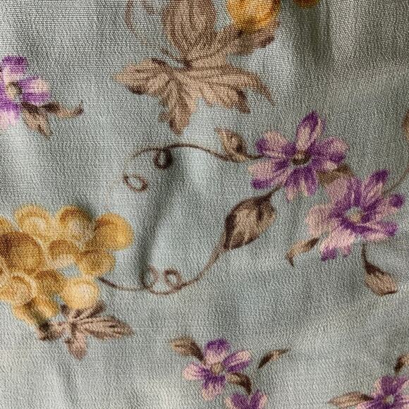 Vintage CDC Floral Dress Size 22 Nightgown Sleepwear Pleated Shoulder Pads - Picture 8 of 9